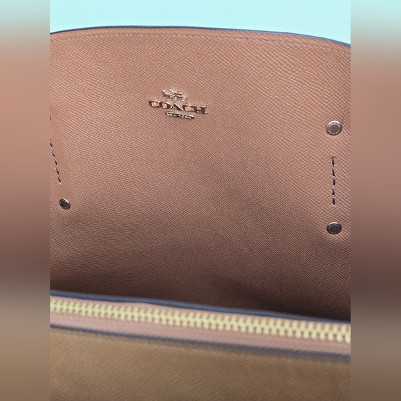 Coach Vanilla Leather Charlie Carryall Satchel Tote Bag - Picture 11 of 15